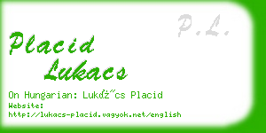 placid lukacs business card
